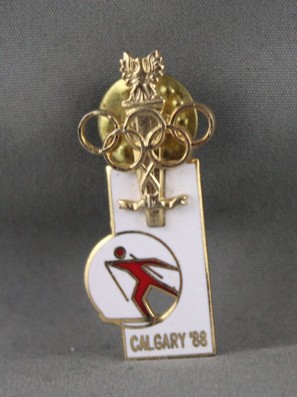 Very Rare - 1988 Winter Olympc Games - Polish Olympic Committee Pin - 3 of 1000